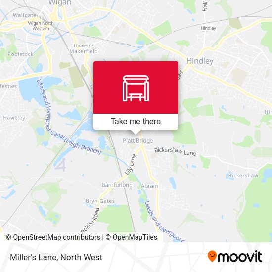 Miller's Lane map