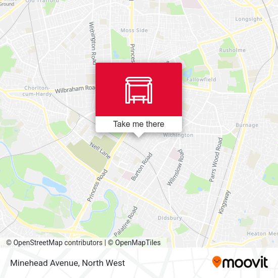 Minehead Avenue map