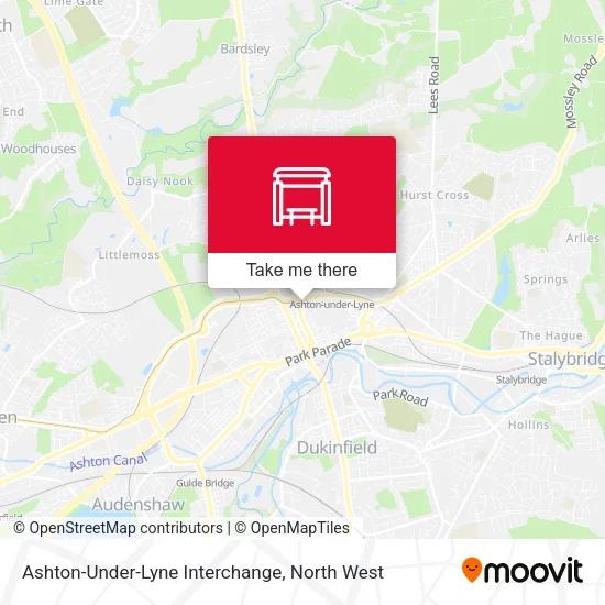 Ashton-Under-Lyne Interchange map
