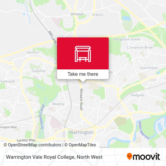Warrington Vale Royal College map