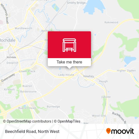 Beechfield Road map