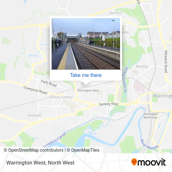 Warrington West map