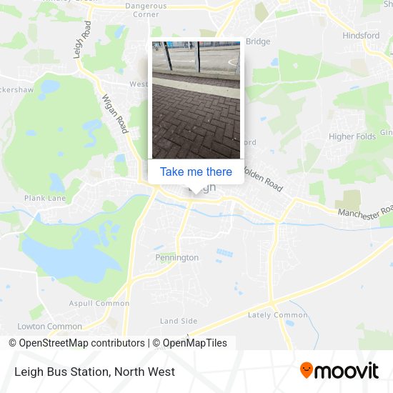 Leigh Bus Station map