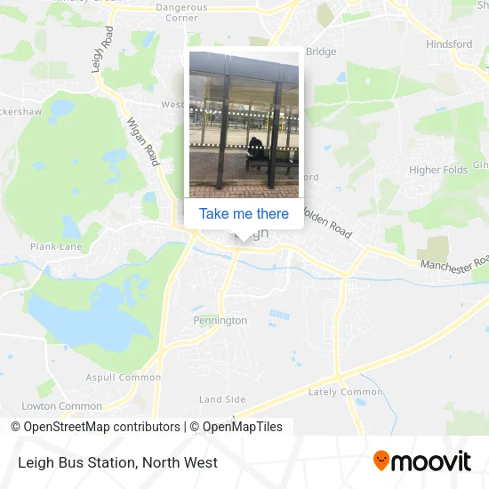 Leigh Bus Station map