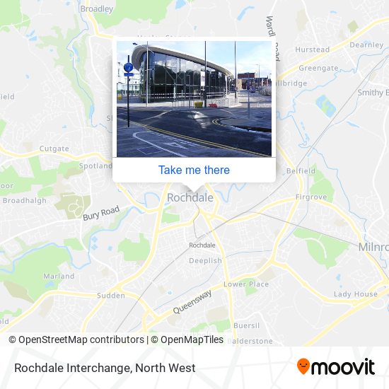 Rochdale Interchange map