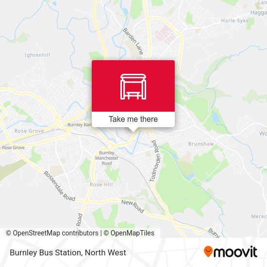 Burnley Bus Station map