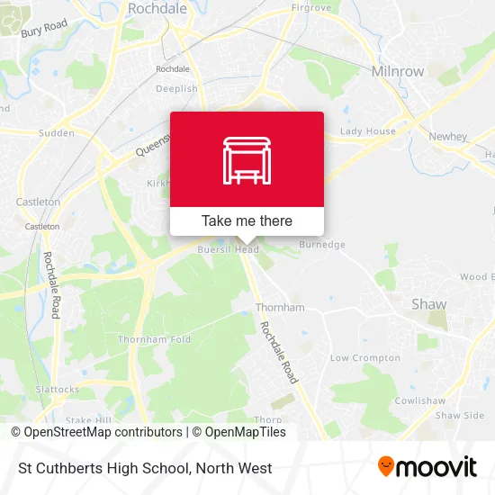 St Cuthberts High School map