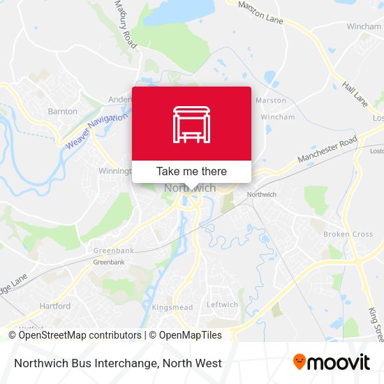 Northwich Bus Interchange map