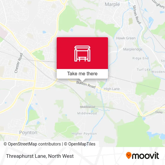 Threaphurst Lane map