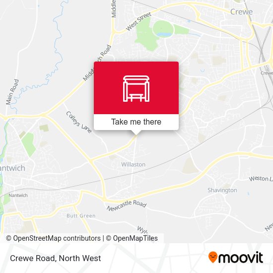 Crewe Road map