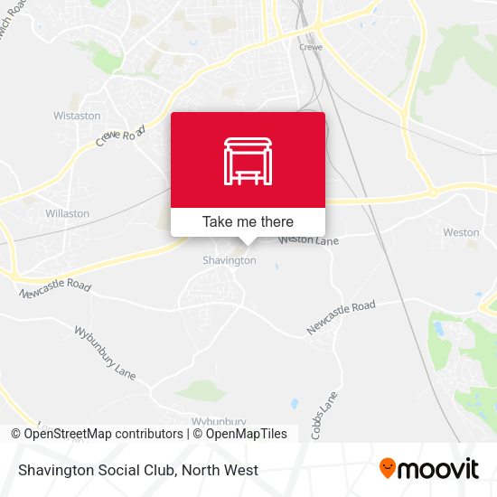 Shavington Social Club map