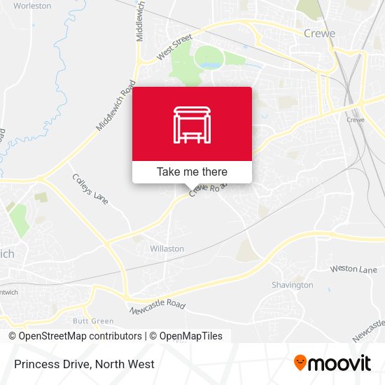 Princess Drive map