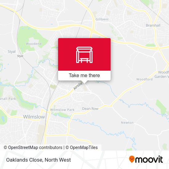 Oaklands Close map