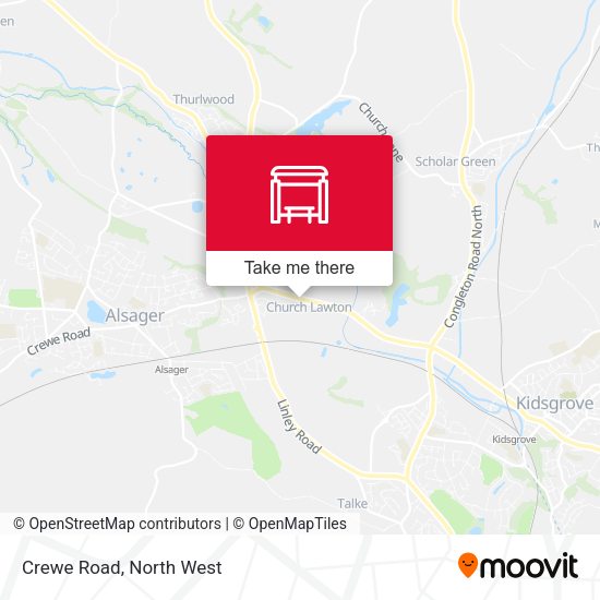 Crewe Road map