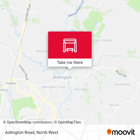 Adlington Road map