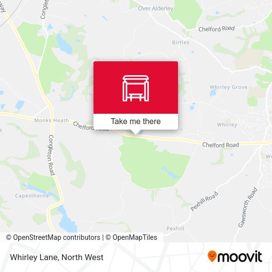 Whirley Lane map