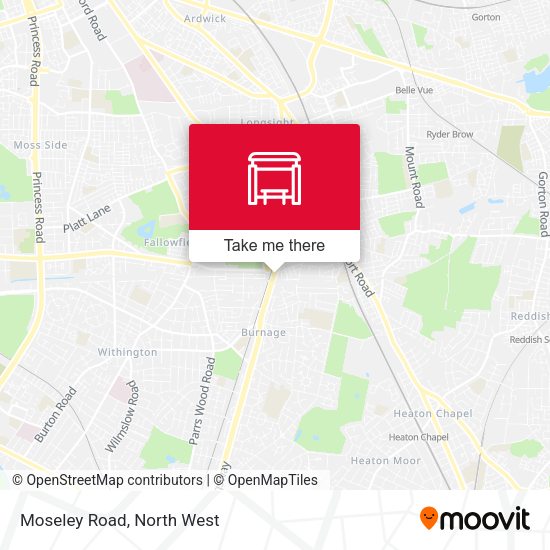 Moseley Road map