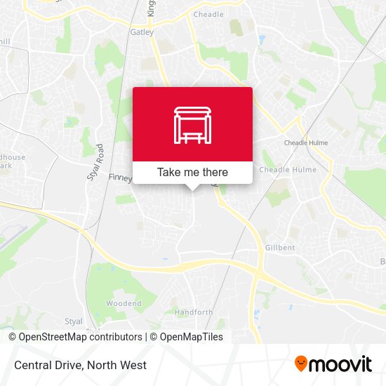 Central Drive map