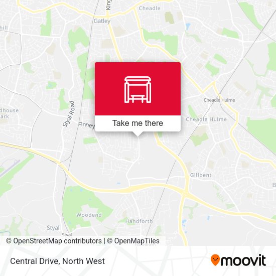 Central Drive map