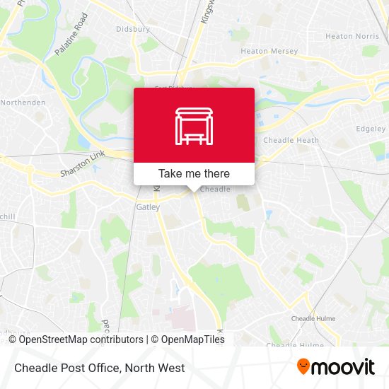 Cheadle Post Office map