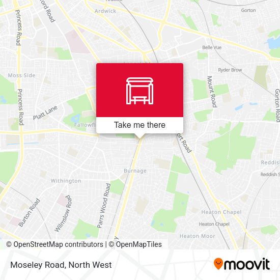 Moseley Road map