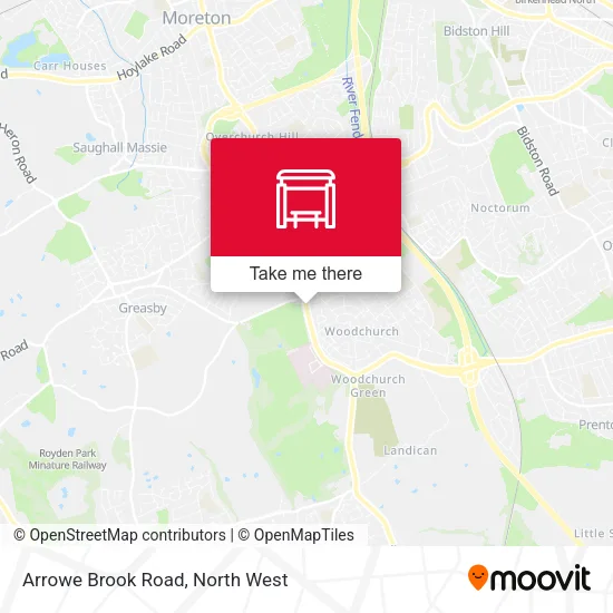 Arrowe Brook Road map