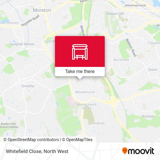 Whitefield Close map