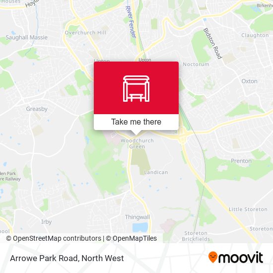 Arrowe Park Road map