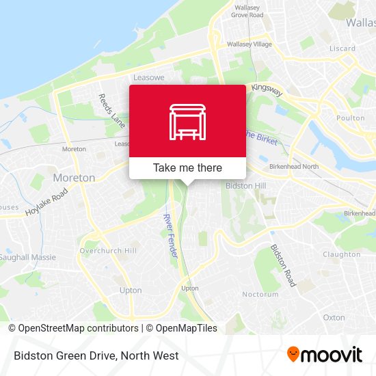 Bidston Green Drive map