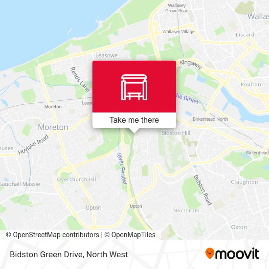 Bidston Green Drive map