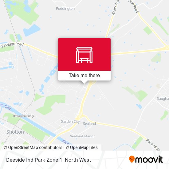 Deeside Ind Park Zone 1 map