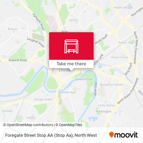 Foregate Street Stop AA (Stop Aa) map