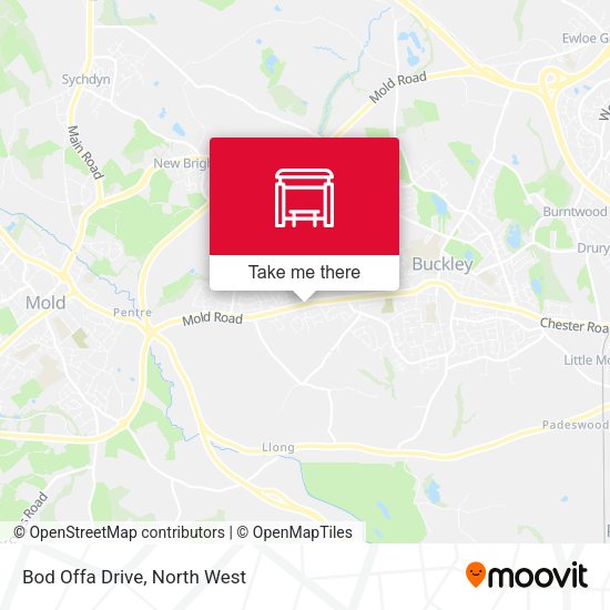 Bod Offa Drive map