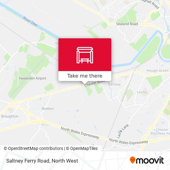 Saltney Ferry Road map