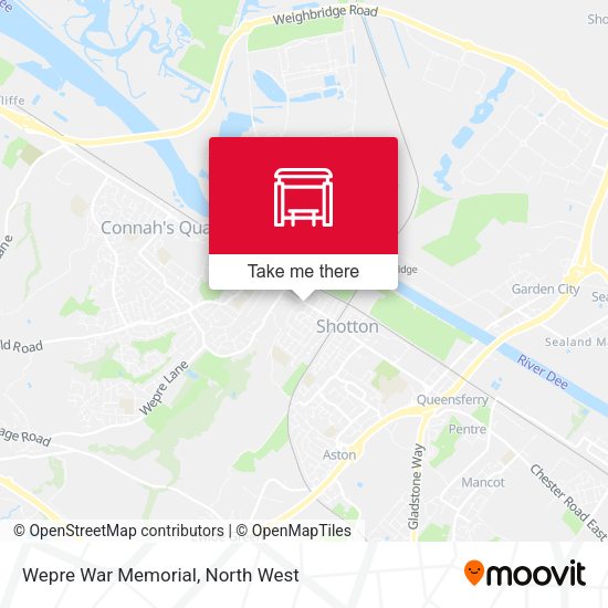 Wepre War Memorial map