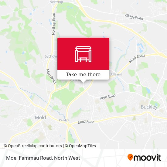 Moel Fammau Road map