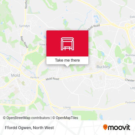 Ffordd Ogwen map