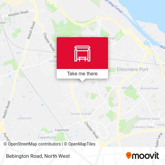 Bebington Road map