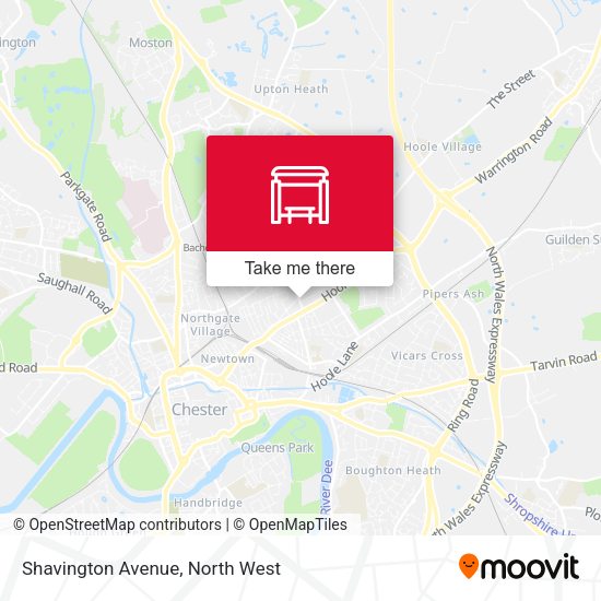 Shavington Avenue map