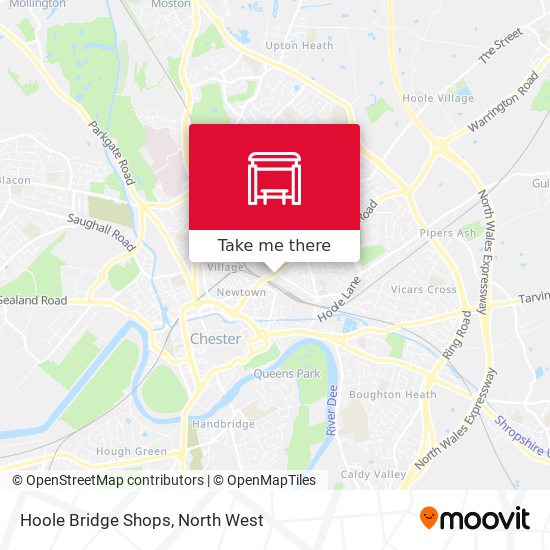 Hoole Bridge Shops map