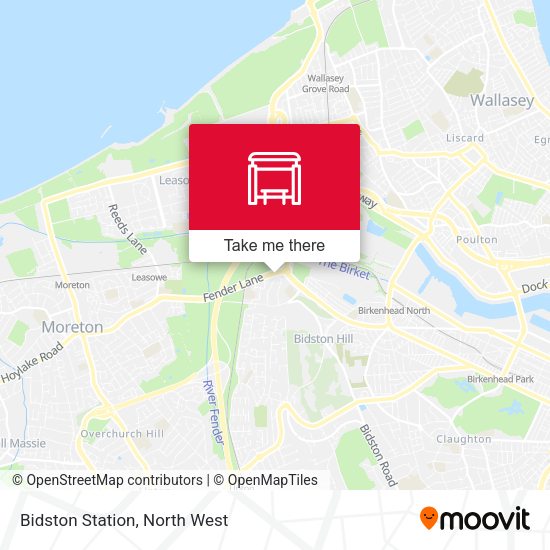 Bidston Station map