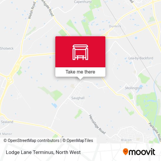 Lodge Lane Terminus map