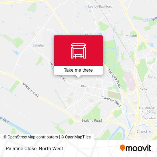 Palatine Close map