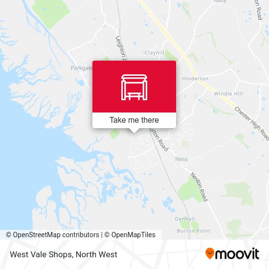 West Vale Shops map
