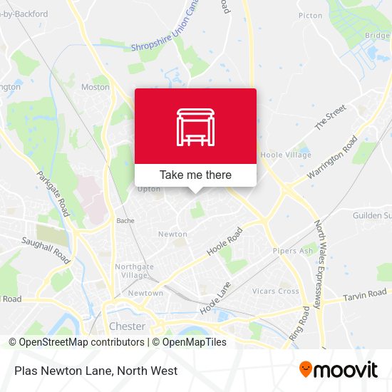 Plas Newton Lane map