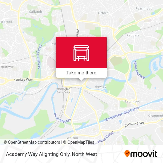 Academy Way Alighting Only map