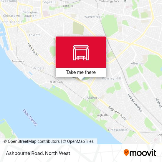 Ashbourne Road map