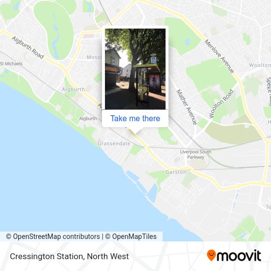 Cressington Station map