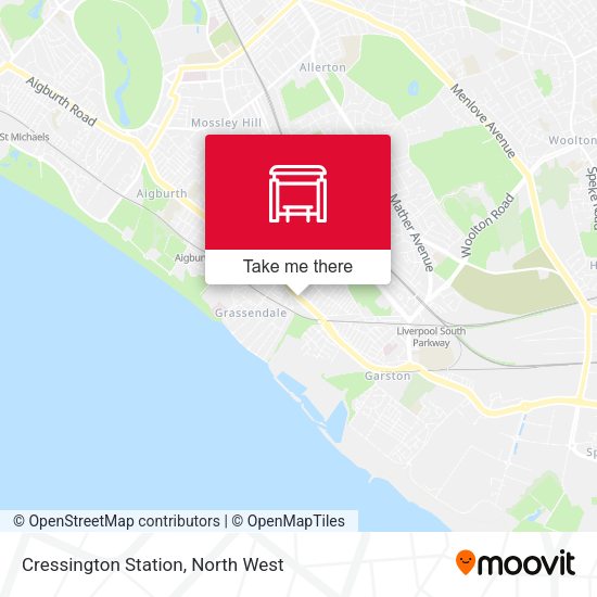Cressington Station map