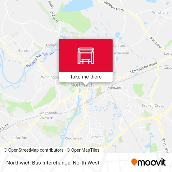 Northwich Bus Interchange map